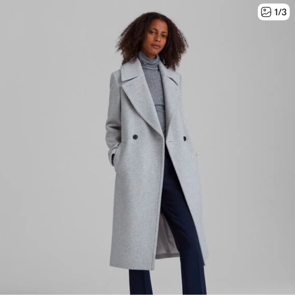 Club Monaco daylina light gray wool coat